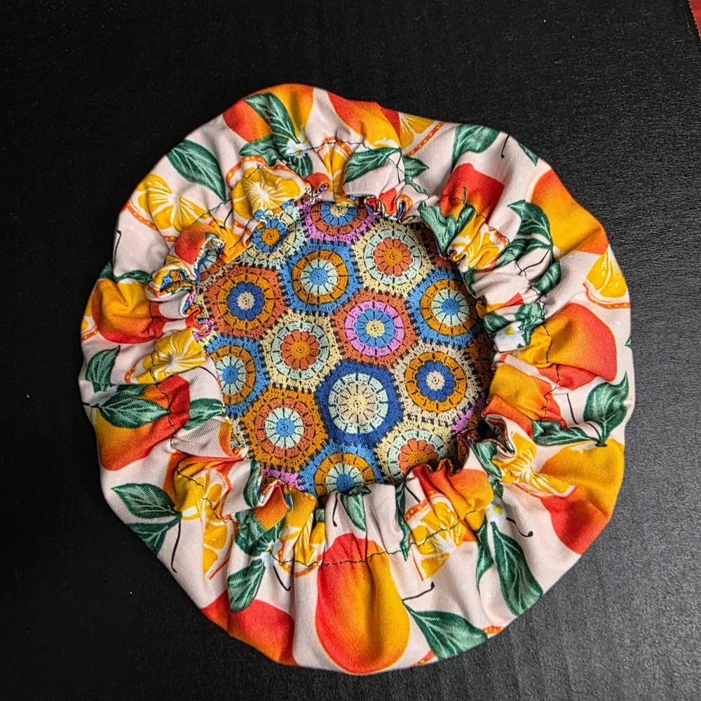 Juicy Oranges Faux Granny Square KitchenAid Mixer Mixing‎ Bowl Cover Baking